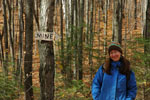 Kerry and the mine! sign